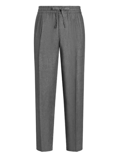 linen tapered trousers by DOLCE&GABBANA