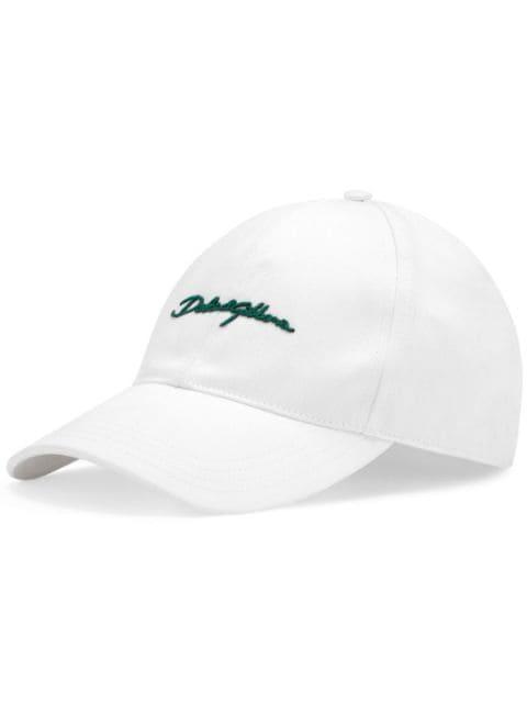 logo-appliqué cotton baseball cap by DOLCE&GABBANA