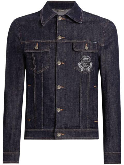 logo-appliqué denim jacket by DOLCE&GABBANA