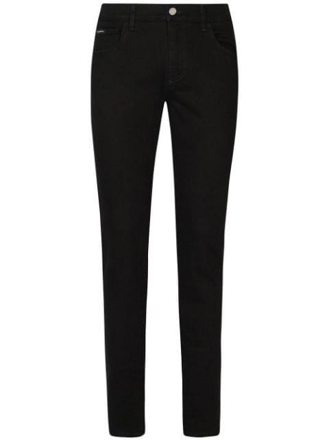 logo-appliqué skinny jeans by DOLCE&GABBANA