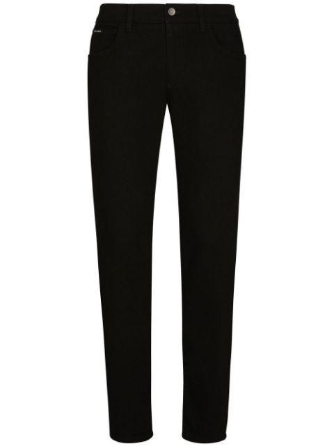 logo-appliqué slim-cut jeans by DOLCE&GABBANA