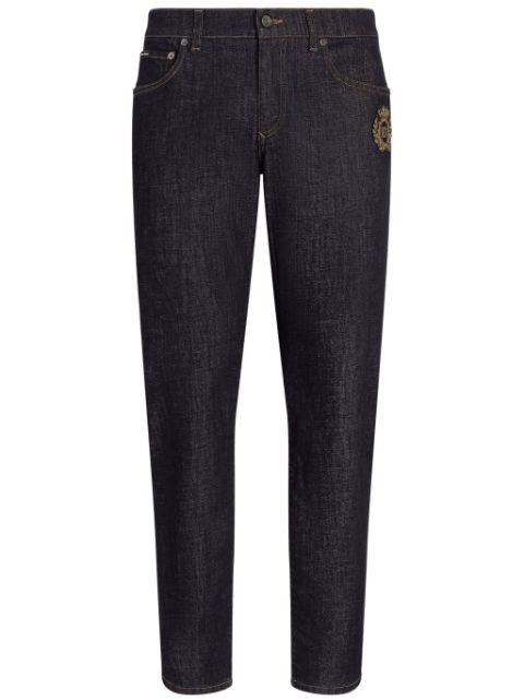 logo-appliqué tapered jeans by DOLCE&GABBANA