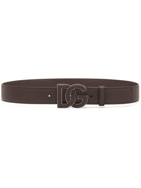 logo-buckle leather belt by DOLCE&GABBANA