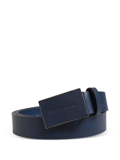 logo-buckle leather belt by DOLCE&GABBANA