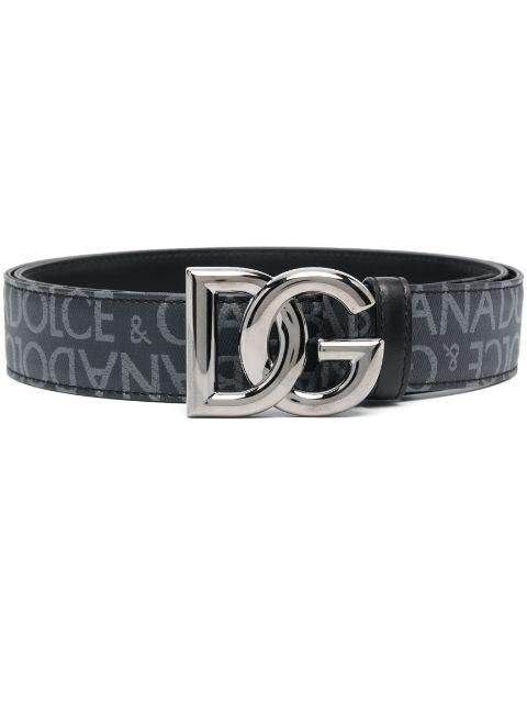 logo-buckle leather belt by DOLCE&GABBANA