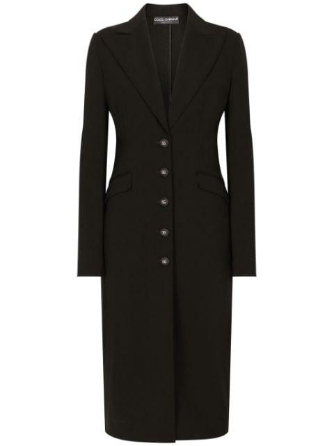 logo-button single-breasted coat by DOLCE&GABBANA