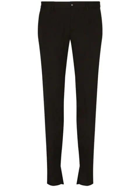 logo-button skinny trousers by DOLCE&GABBANA