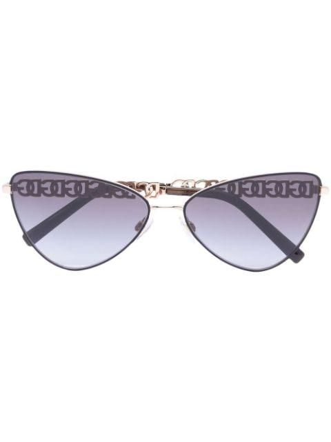 logo-chain cat-eye sunglasses by DOLCE&GABBANA