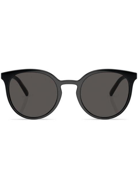 logo-chain round-frame sunglasses by DOLCE&GABBANA
