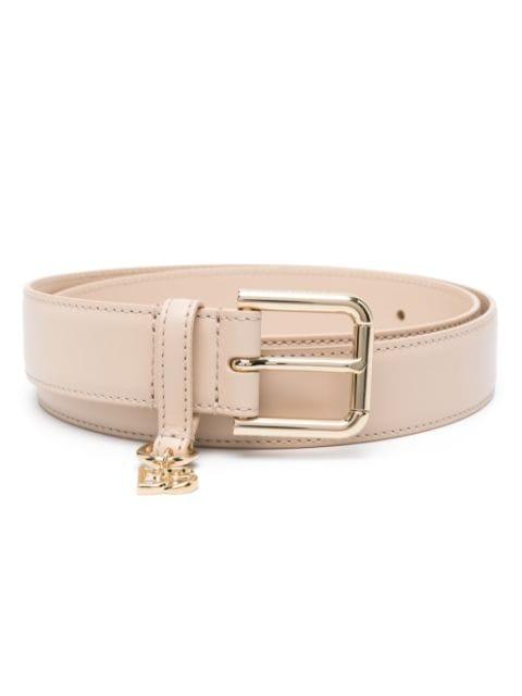 logo-charm leather belt by DOLCE&GABBANA