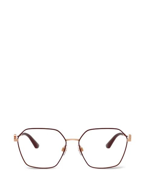 logo-detail geometric-frame glasses by DOLCE&GABBANA