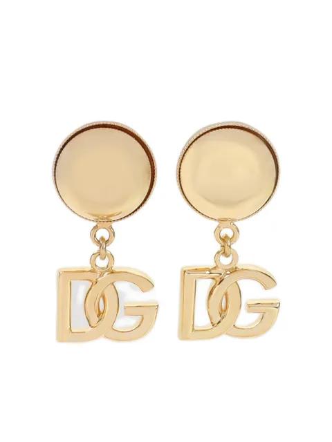 logo drop earrings by DOLCE&GABBANA