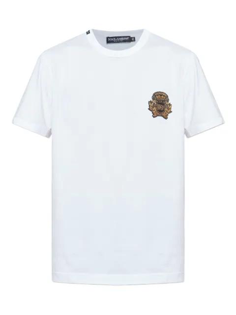 logo-embellished cotton T-shirt by DOLCE&GABBANA