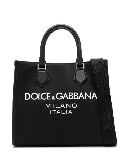 logo-embossed canvas tote bag by DOLCE&GABBANA