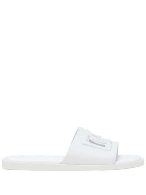logo-embossed open-toe slides by DOLCE&GABBANA