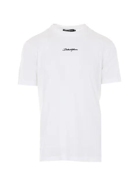 logo-embroidered crew neck T-shirt by DOLCE&GABBANA