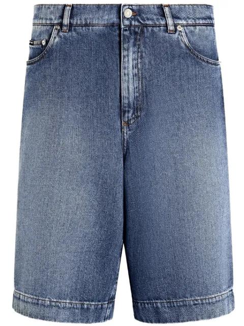 logo-embroidered denim shorts by DOLCE&GABBANA