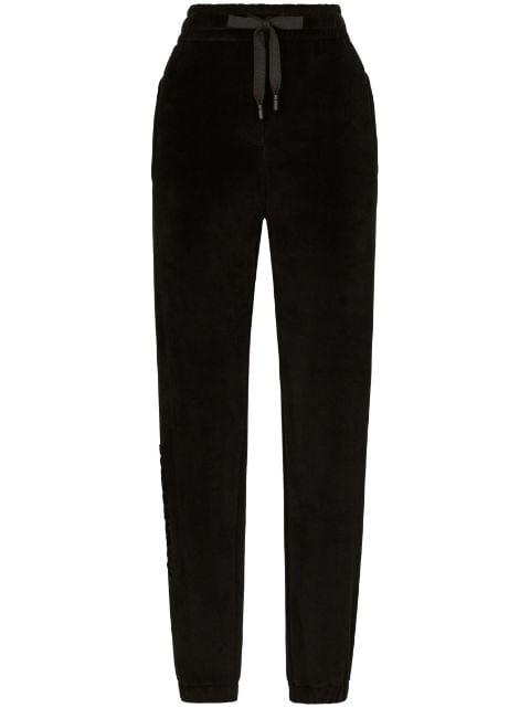 logo-embroidered drawstring track pants by DOLCE&GABBANA