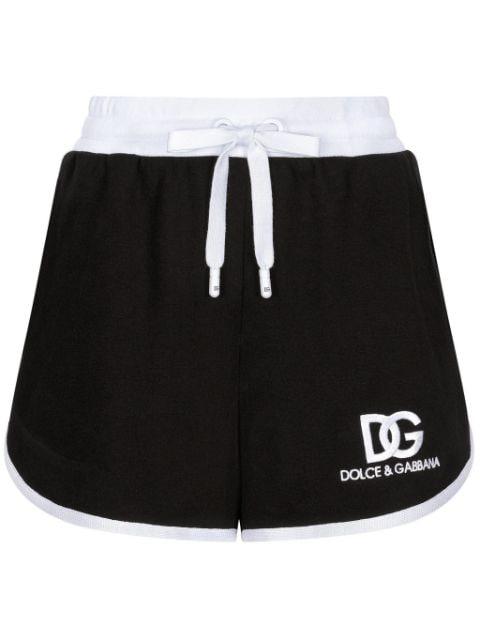 logo-embroidered drawstring-waistband shorts by DOLCE&GABBANA