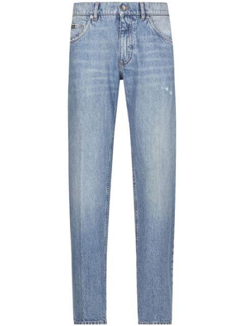 logo-embroidered jeans by DOLCE&GABBANA