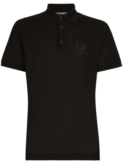 logo-embroidered jersey polo shirt by DOLCE&GABBANA