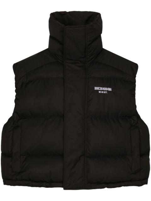 logo-embroidered padded gilet by DOLCE&GABBANA