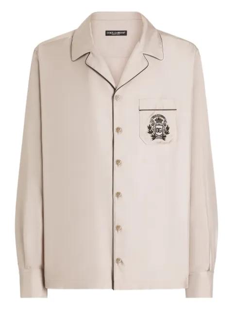 logo-embroidered pocket shirt by DOLCE&GABBANA
