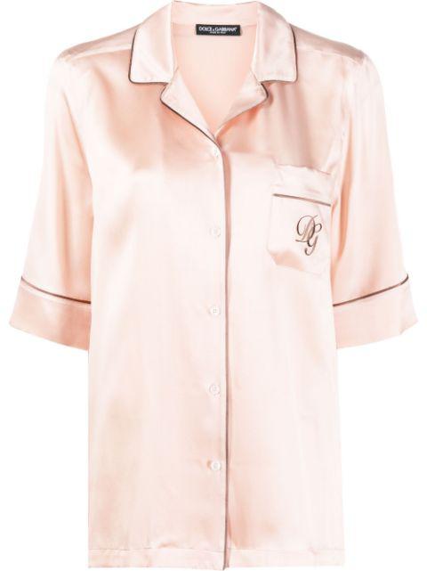 logo-embroidered pyjama-style shirt by DOLCE&GABBANA