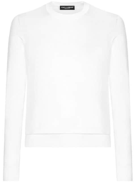 logo-embroidered silk jumper by DOLCE&GABBANA