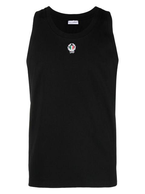 logo-embroidered tank top by DOLCE&GABBANA