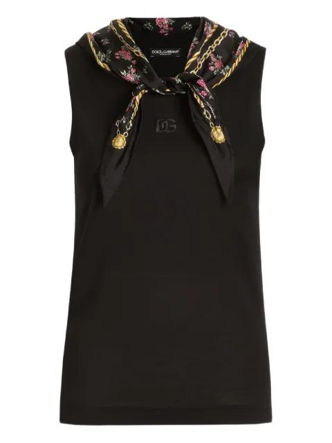 logo-embroidered tank top by DOLCE&GABBANA