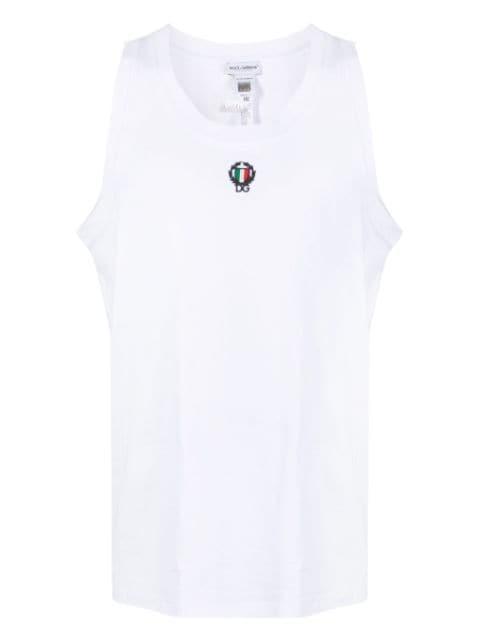 logo-embroidered tank top by DOLCE&GABBANA