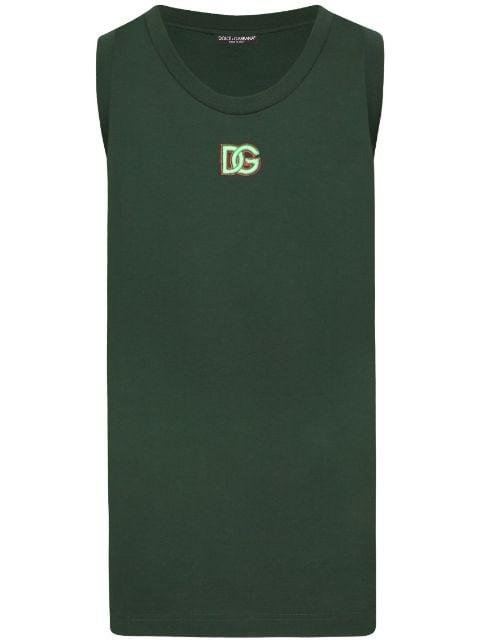 logo-embroidered tank top by DOLCE&GABBANA