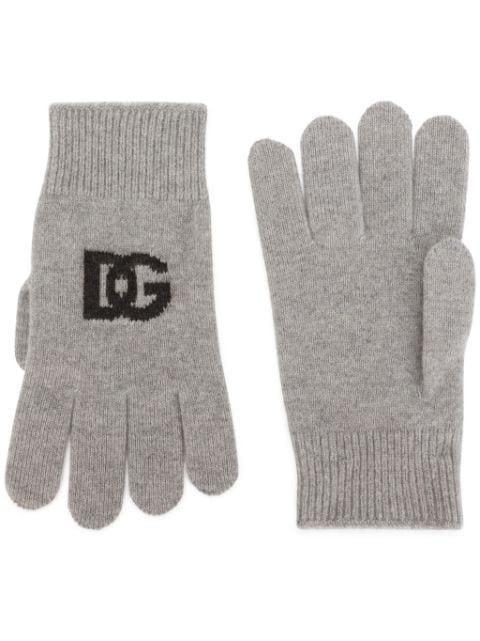 logo-intarsia cashmere gloves by DOLCE&GABBANA