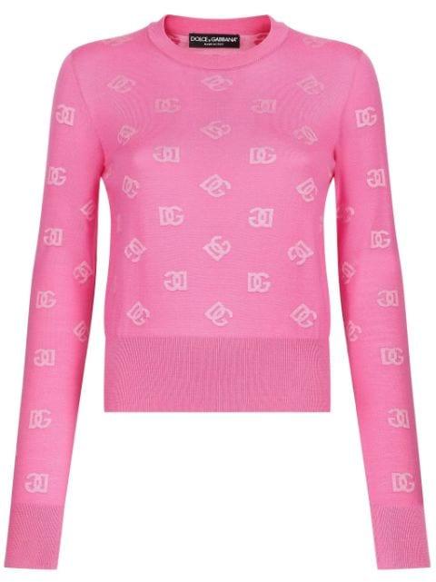 logo-jacquard crew-neck jumper by DOLCE&GABBANA
