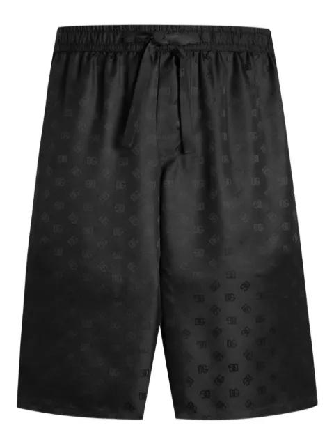 logo-jacquard silk shorts by DOLCE&GABBANA
