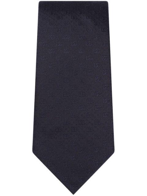 logo-jacquard silk tie by DOLCE&GABBANA
