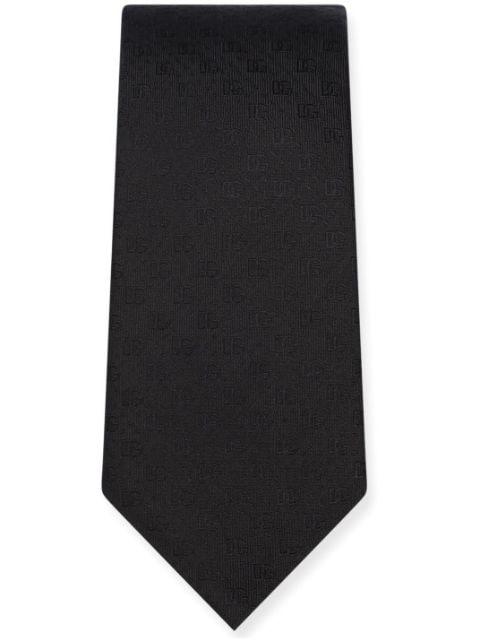 logo-jacquard silk tie by DOLCE&GABBANA