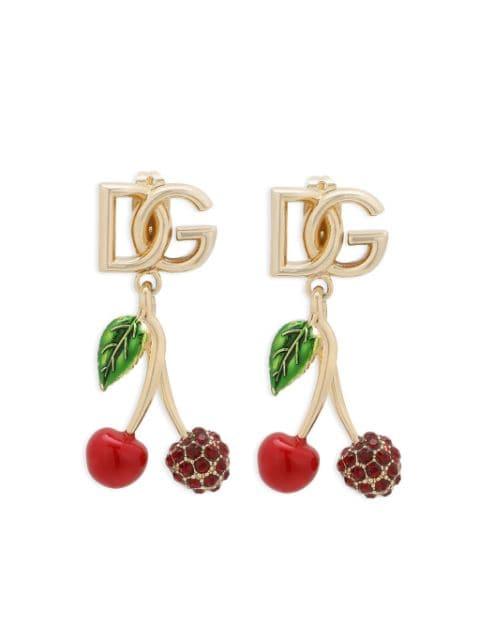 logo-lettering drop earrings by DOLCE&GABBANA