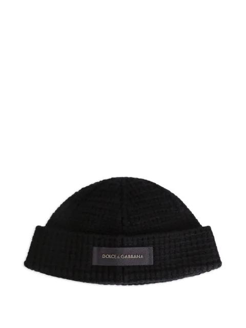 logo-patch beanie hat by DOLCE&GABBANA