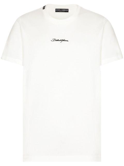 logo-patch cotton T-shirt by DOLCE&GABBANA