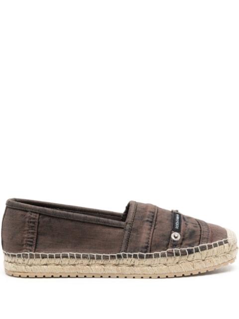 logo-patch denim espadrilles by DOLCE&GABBANA