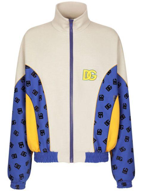 logo-patch knit sports jacket by DOLCE&GABBANA