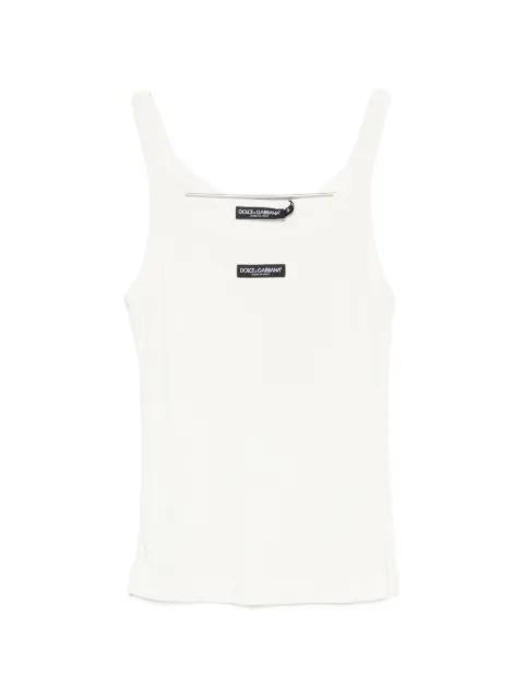 logo-patch ribbed top by DOLCE&GABBANA