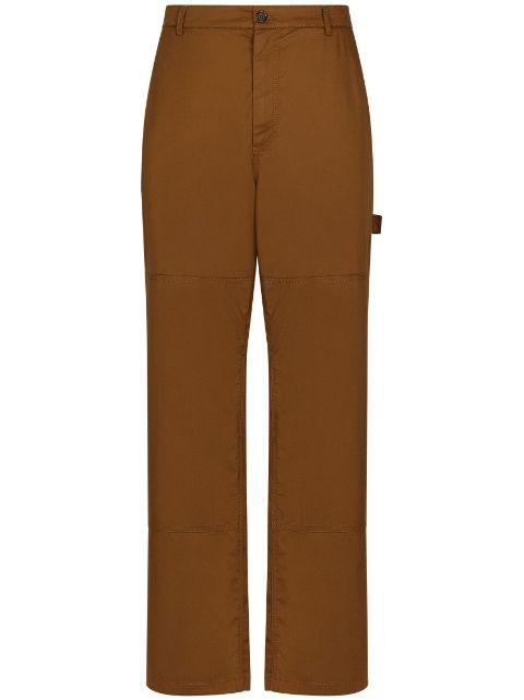 logo-patch straight-leg trousers by DOLCE&GABBANA
