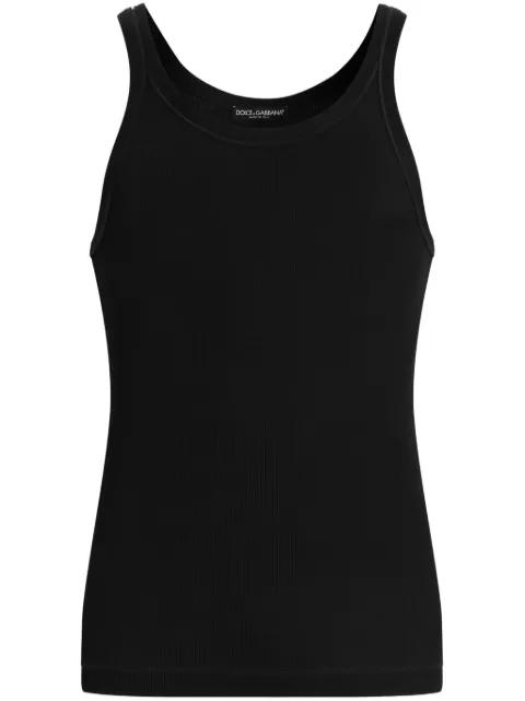 logo-patch tank top by DOLCE&GABBANA