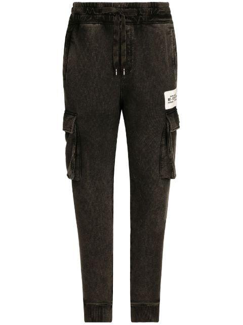 logo-patch tapered cargo trousers by DOLCE&GABBANA