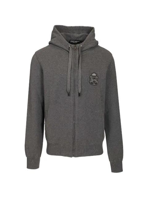 logo-patch zip-up hoodie by DOLCE&GABBANA