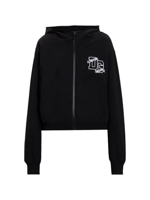 logo-patch zip-up hoodie by DOLCE&GABBANA