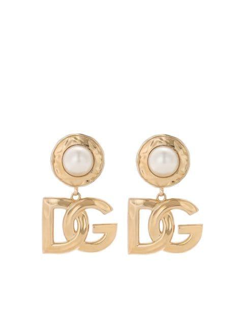 logo-pendant earrings by DOLCE&GABBANA